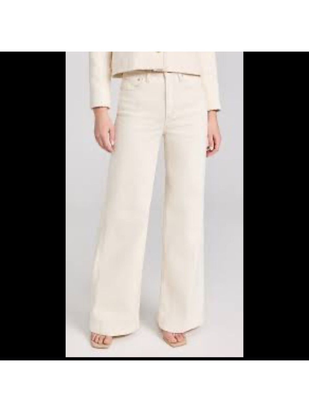 Goldsign Cream Flare & Wide Leg Jeans
